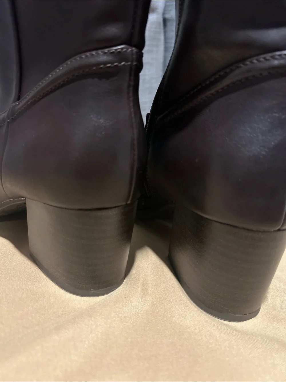 BareTraps Over-the-Knee Boots in Dark Brown Faux Leather